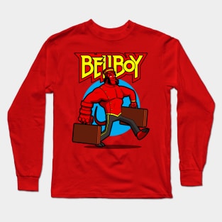 Bellboy Funny Demon SUperhero Cartoon Long Sleeve T-Shirt